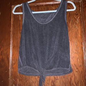 Grey sleeveless tank top